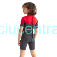 JOBE Boston Shorty 2mm vaikiškas neperšlampamas kostiumas pilka/raudona